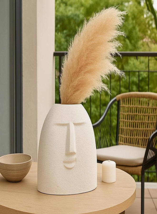 اكستور مزهرية سيراميك بتصميم وجه بشري من إكستوري لديكور منزلي فريد | الزهور غير متضمنة (عبوة من قطعة واحدة، أبيض) - Image 5